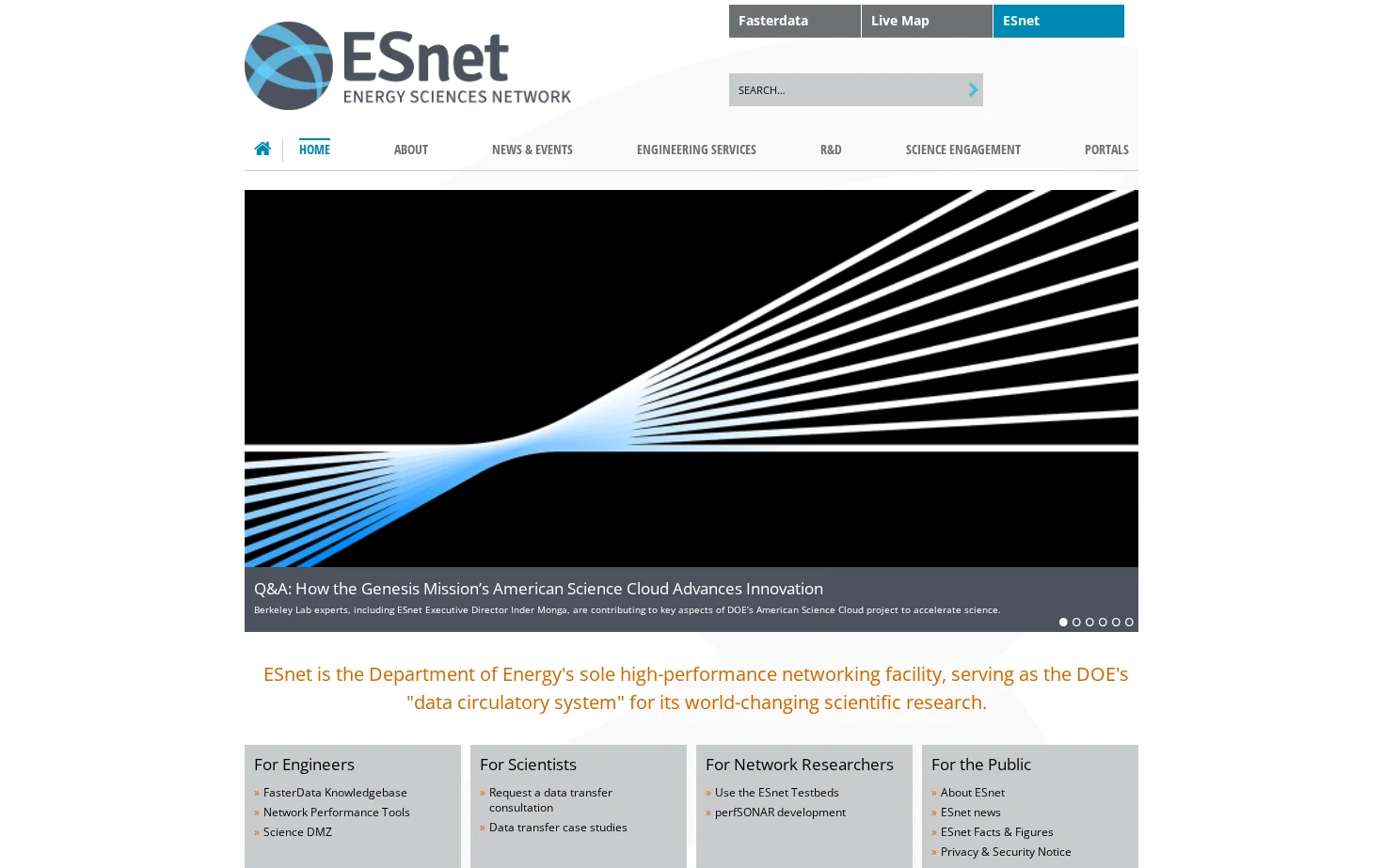 ESnet 页面快照